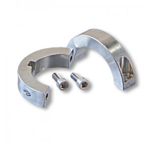 Split Locking Collar with Set Screws & Keyway, Billet Luminum