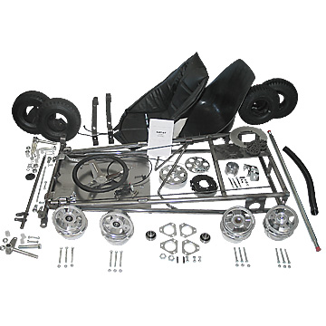 Go-Kart Kit, with 5" Aluminum Tri-Star Wheels, Part No. 3551