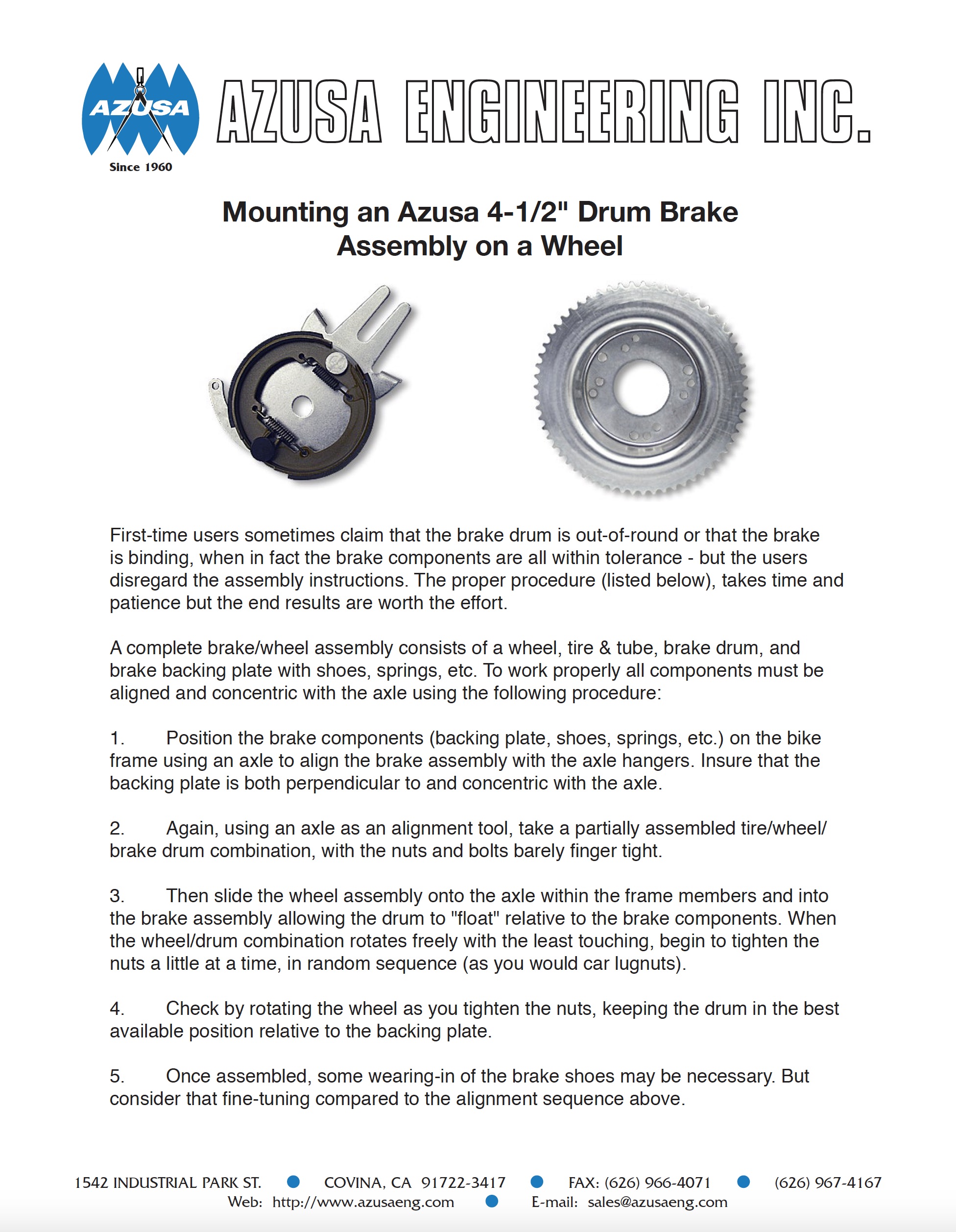 thumbnail image 2 of Aazon.co: New Upgrade 4" Band Brake & 4" Brake Dru With Clip & Pin Kit For Go Kart Yard Cart 2 of 14